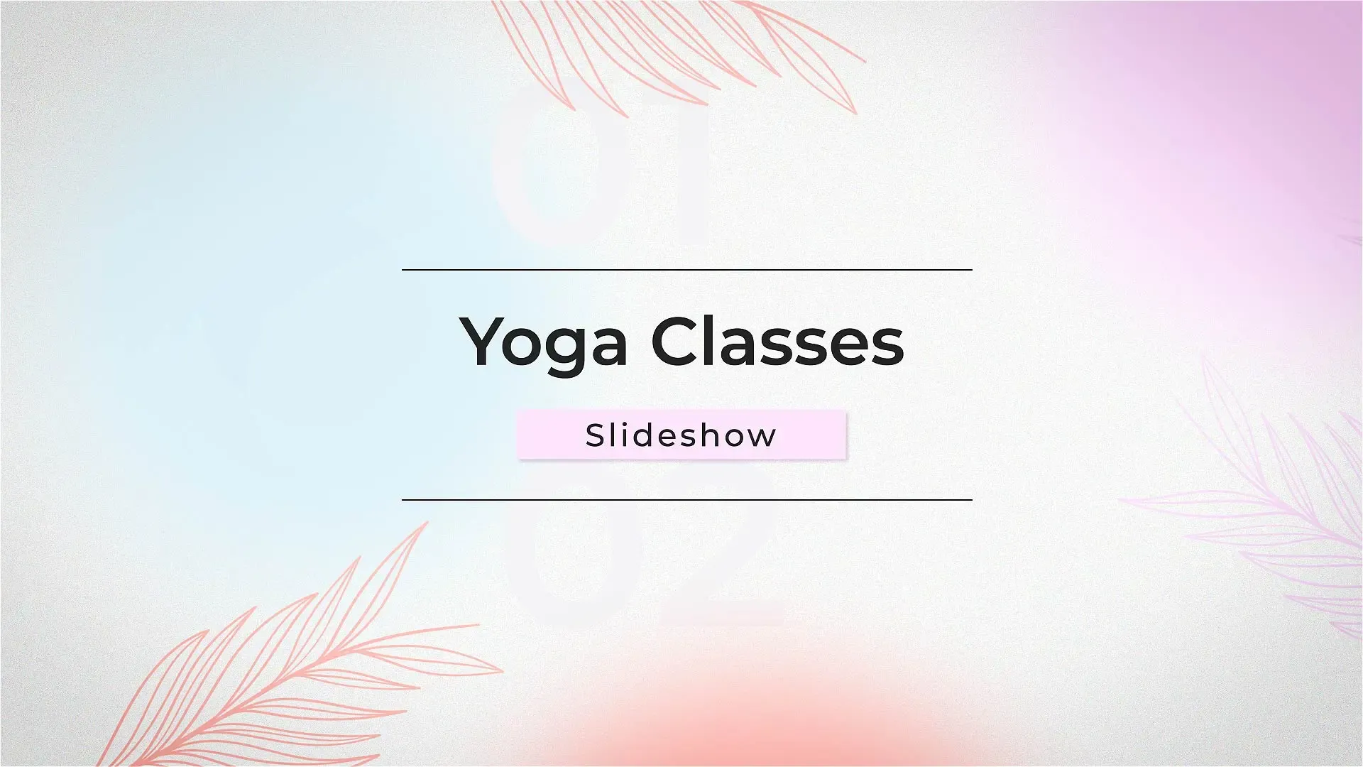 Minimal Yoga Classes Slideshow